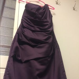 Plum one shoulder dress